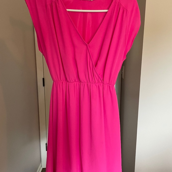 Lush Hot Pink Mini Dress - Picture 1 of 1